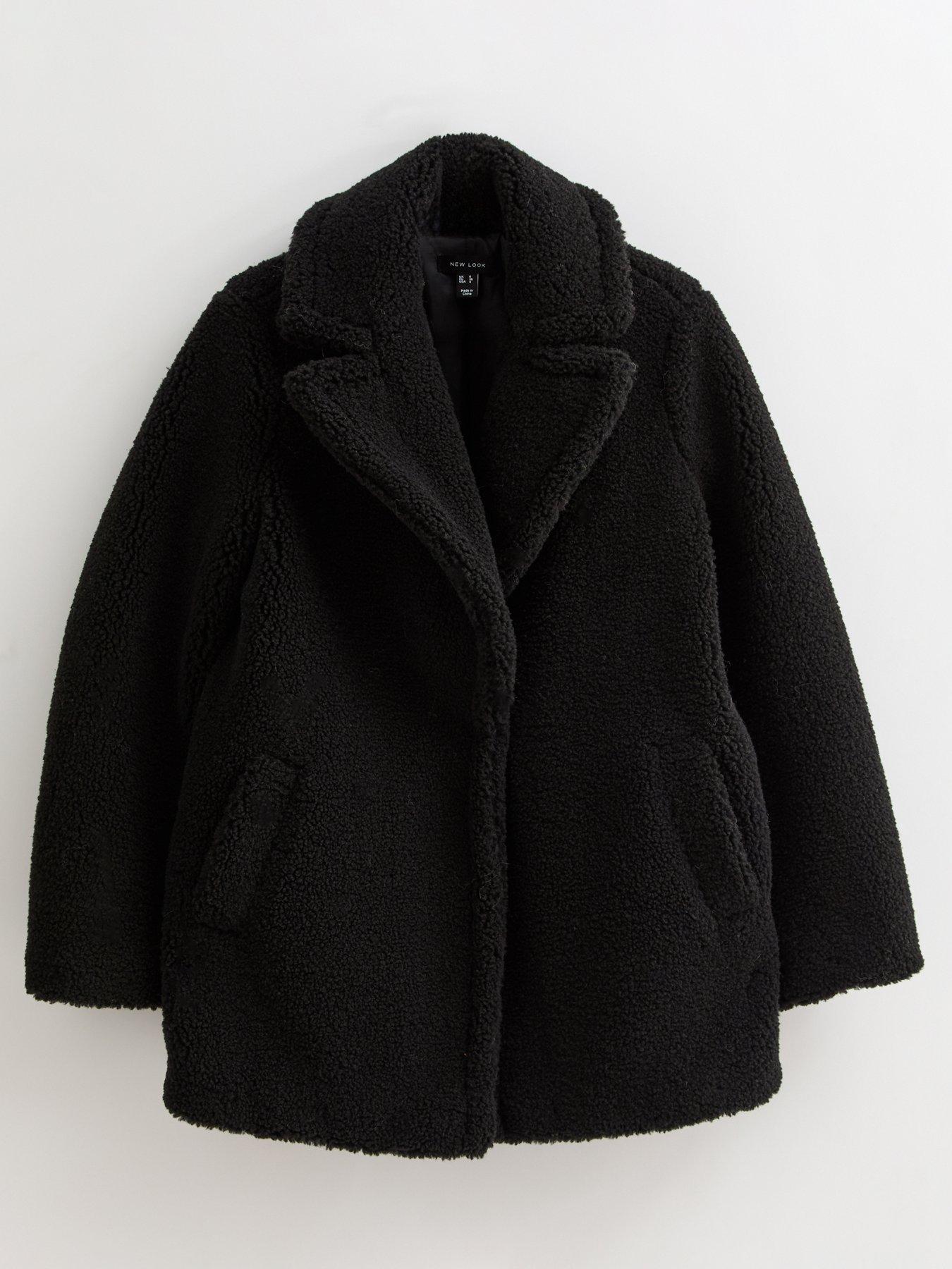 new-look-black-collared-long-sleeve-borg-coatdetail