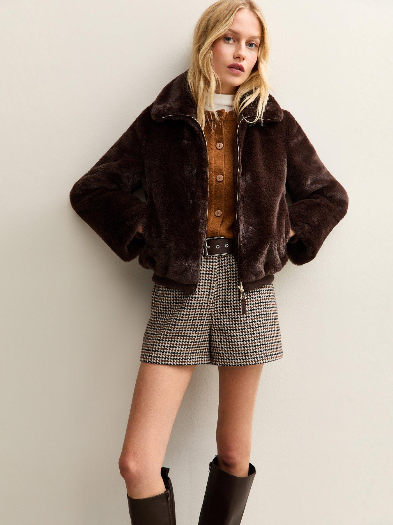 new-look-faux-fur-bomber-jacket-dark-brown