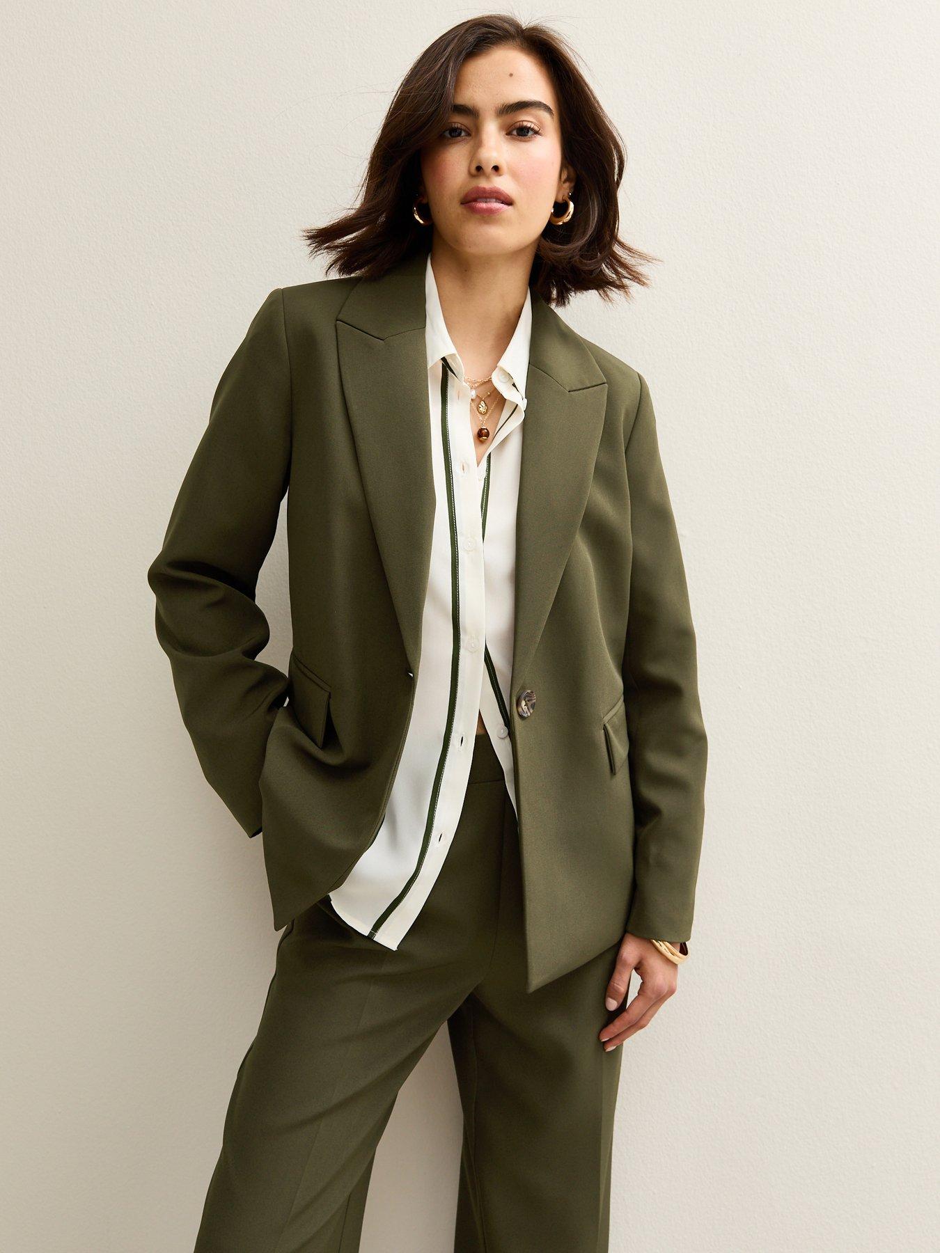New Look Single Breasted Blazer Jacket - Khaki
