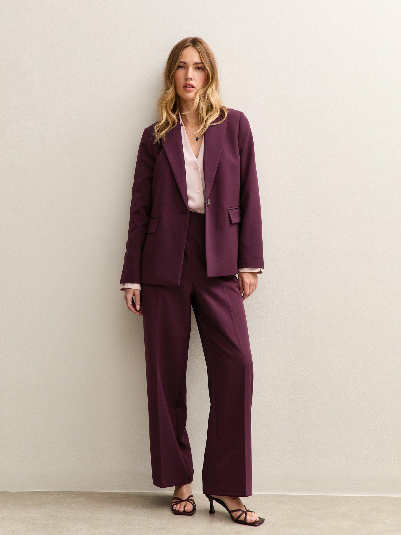 new-look-single-breasted-blazer-jacket-burgundyoutfit
