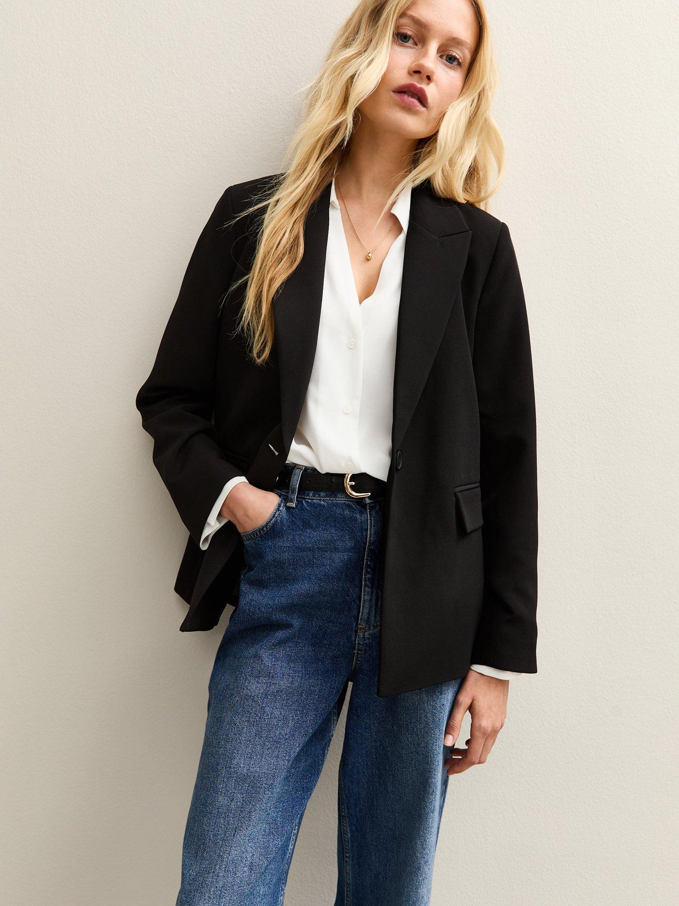 New Look Single Breasted Blazer Jacket - Black