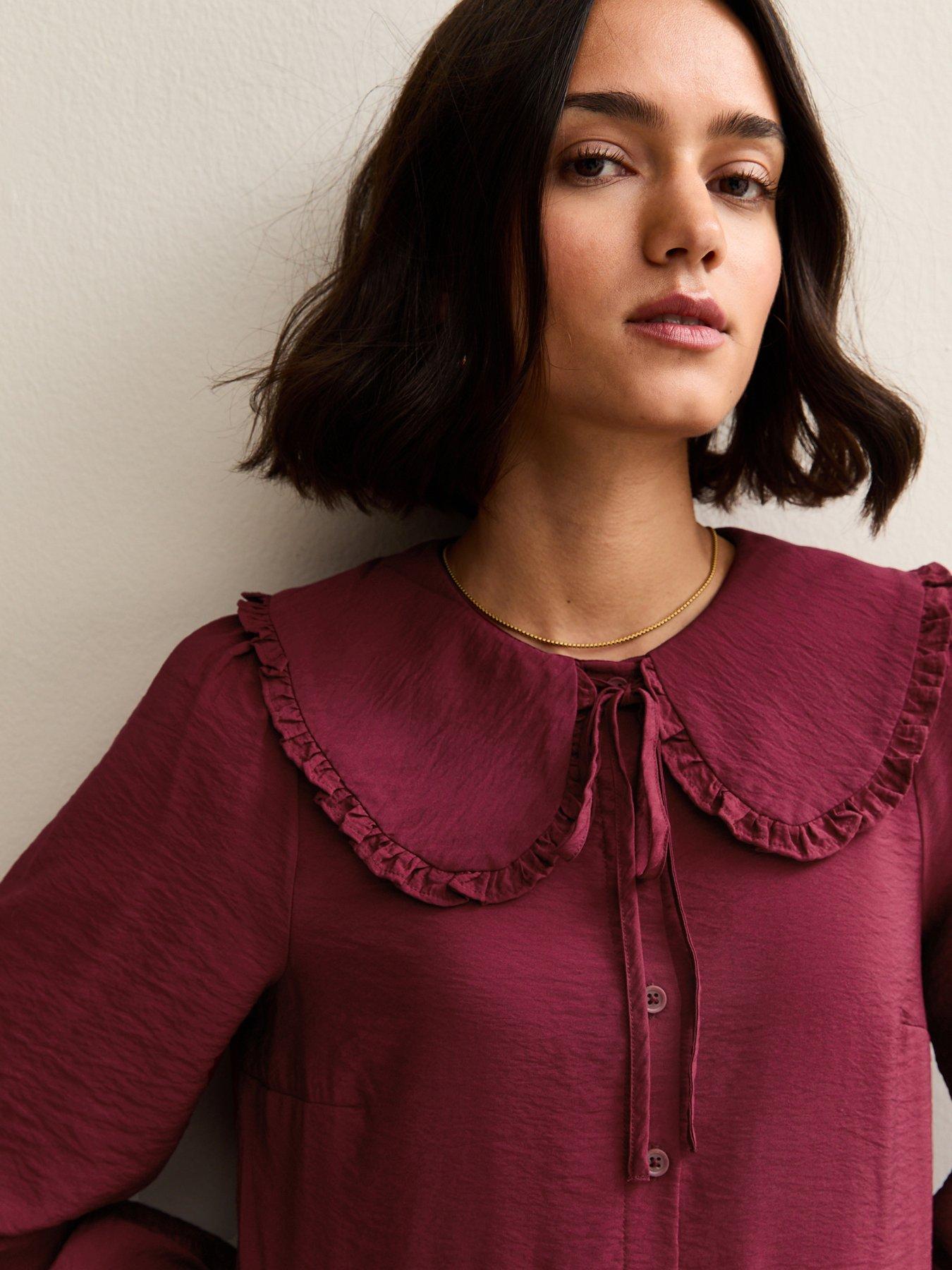 new-look-collared-long-sleeve-mini-dress-redoutfit