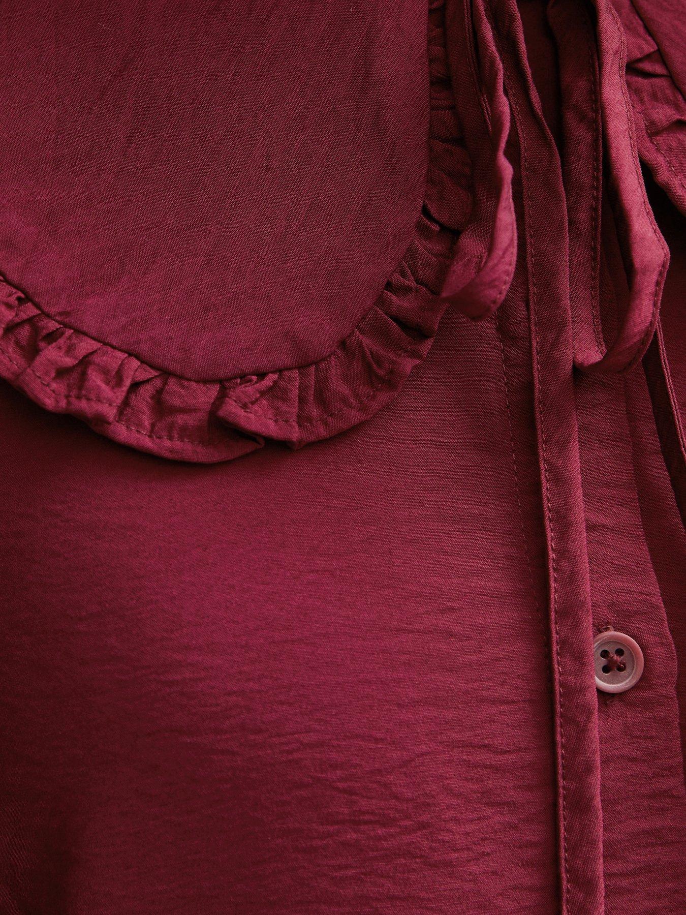 new-look-collared-long-sleeve-mini-dress-reddetail