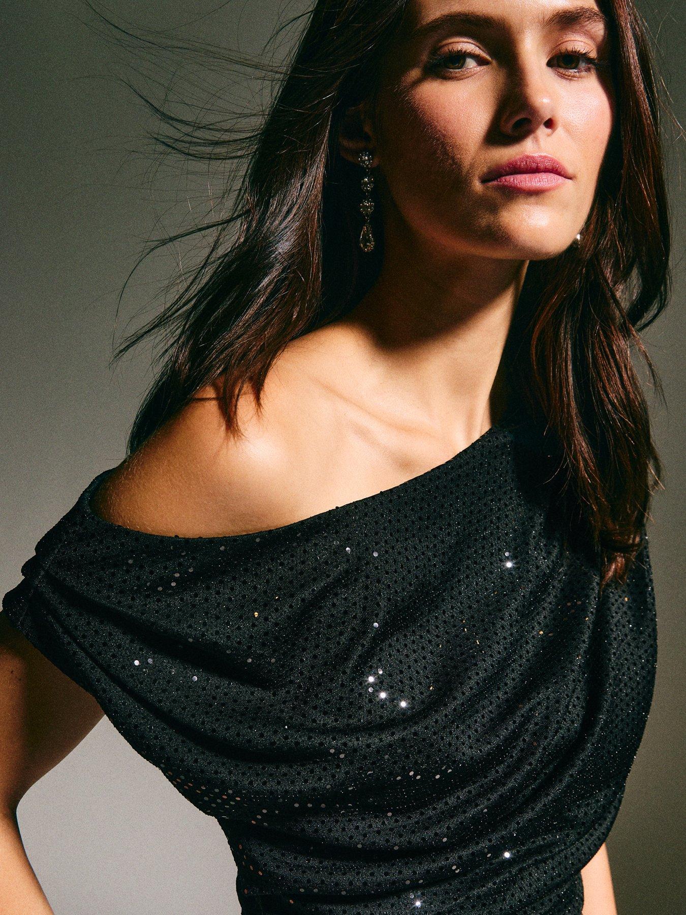 new-look-jersey-sequin-draped-off-shoulder-top-blackoutfit