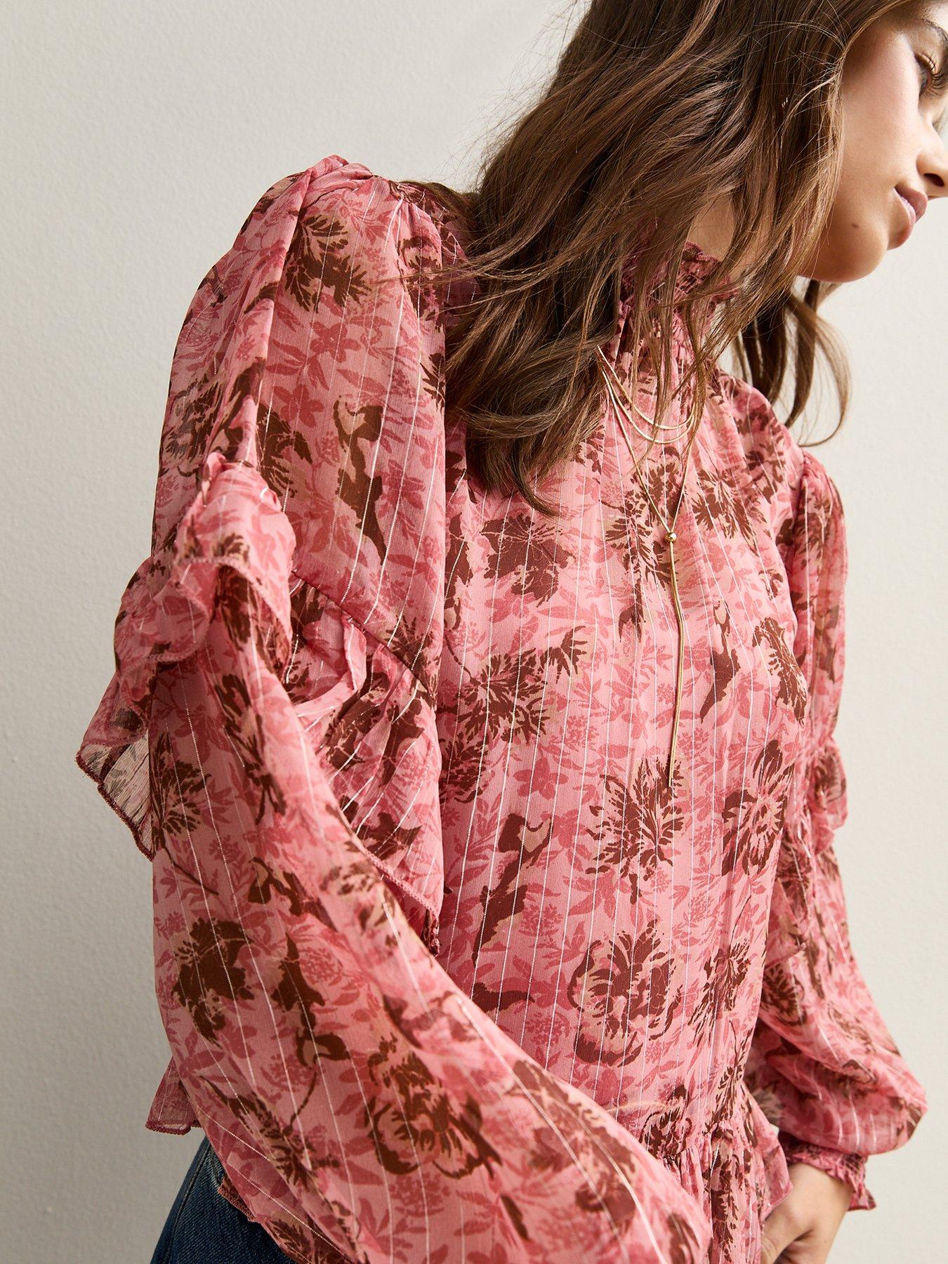 new-look-ruffle-trimmed-blouse-pinkoutfit