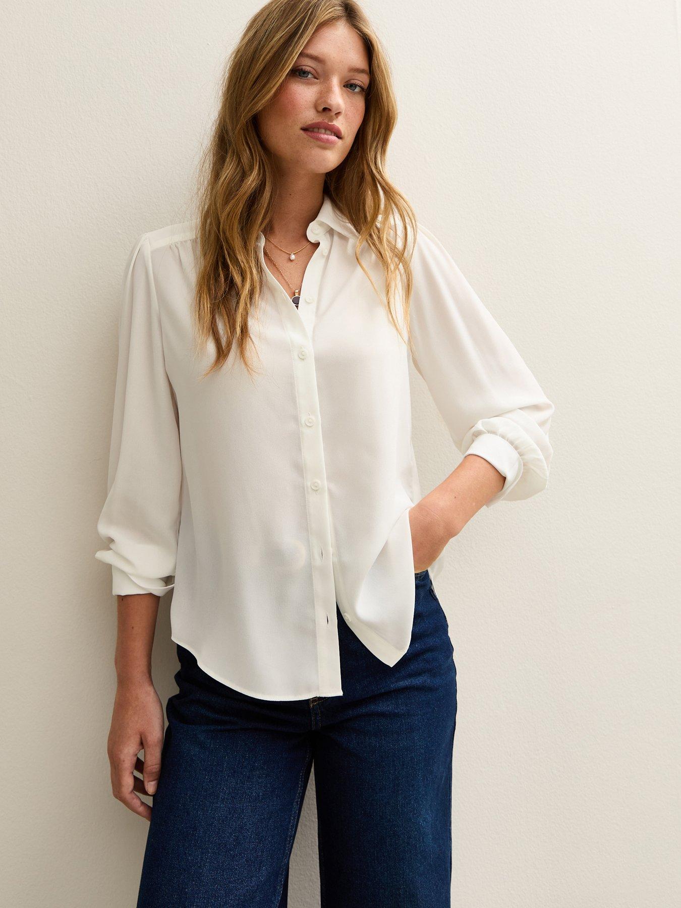 New Look White Long Sleeve Shirt