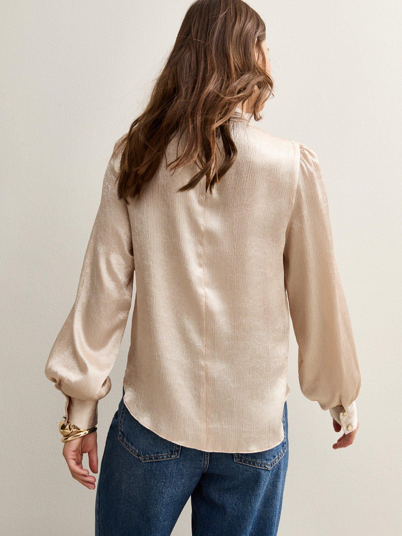 new-look-twist-neck-long-sleeve-textured-satin-blouse-creamstillFront