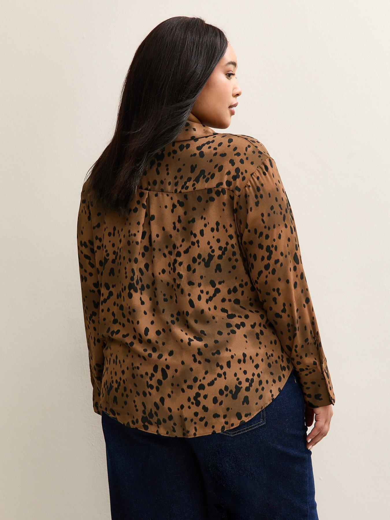 new-look-curves-speckled-pattern-shirt-brownstillFront