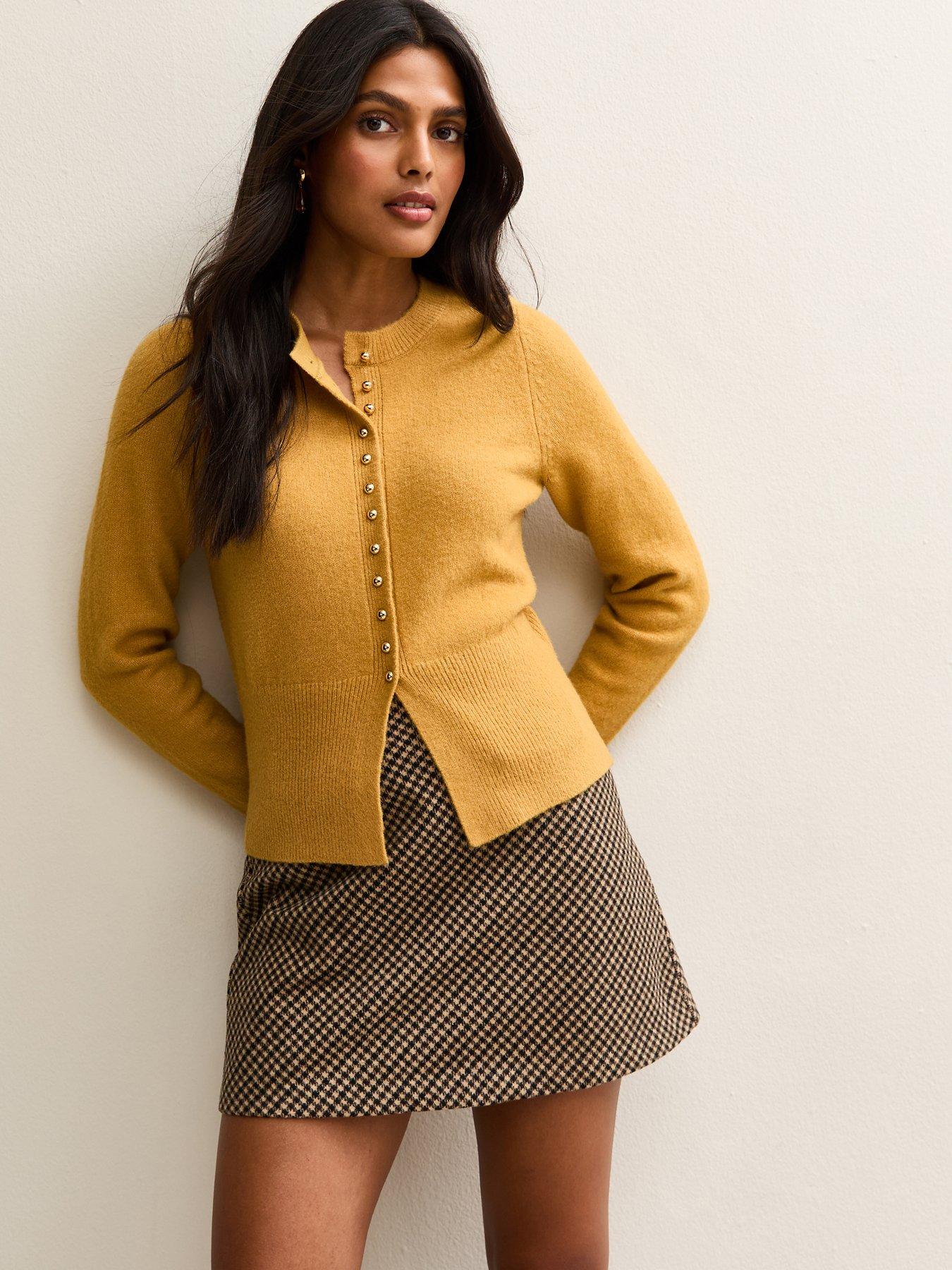 new-look-crew-neck-long-sleeve-cardigan-yellowfront