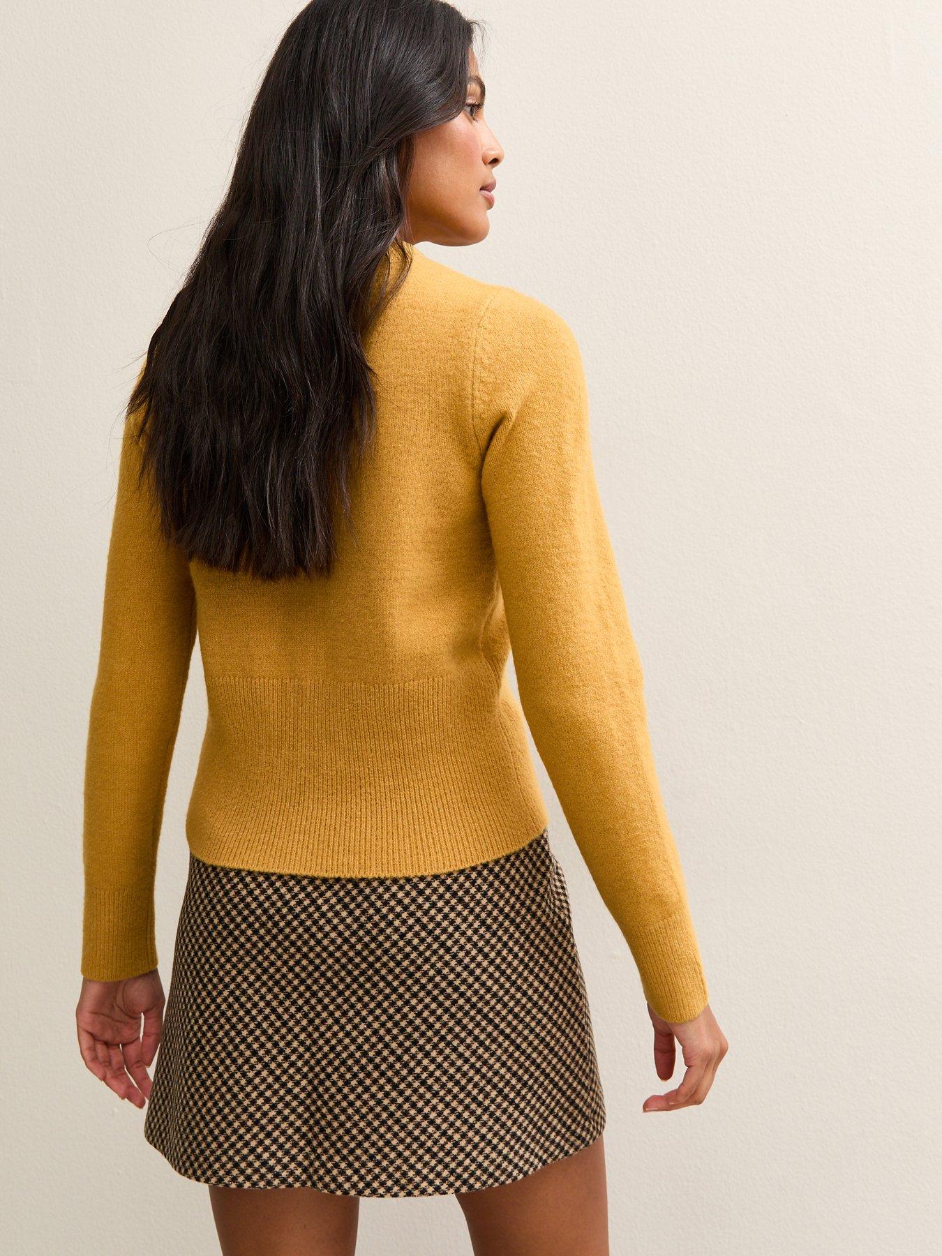 new-look-crew-neck-long-sleeve-cardigan-yellowstillFront