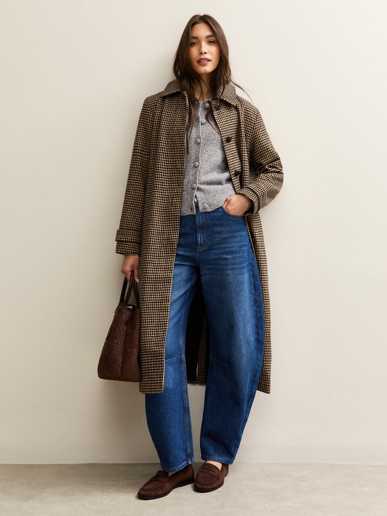 Image 3 of 7 of New Look Midweight Knit Collared Cardigan - Grey