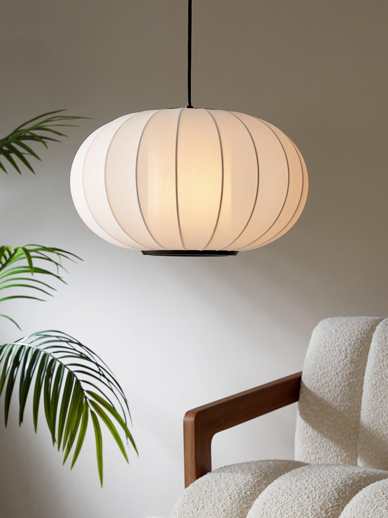 The Very Collection White Fabric Pendant