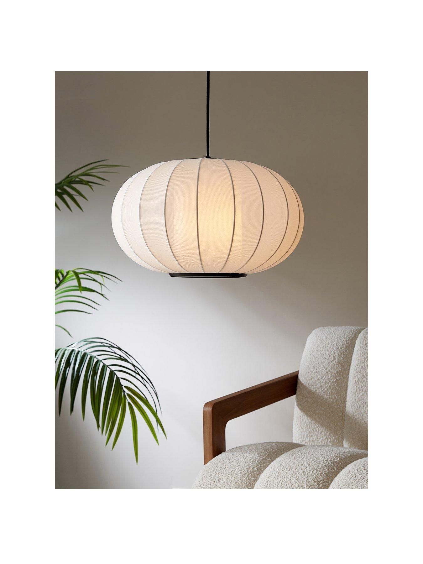Image 2 of 2 of The Very Collection White Fabric Pendant