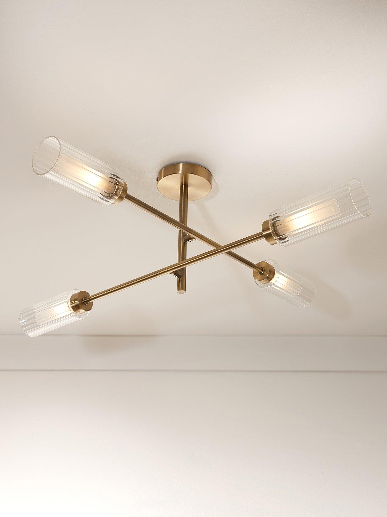 The Very Collection Ribbed Glass Ceiling Light