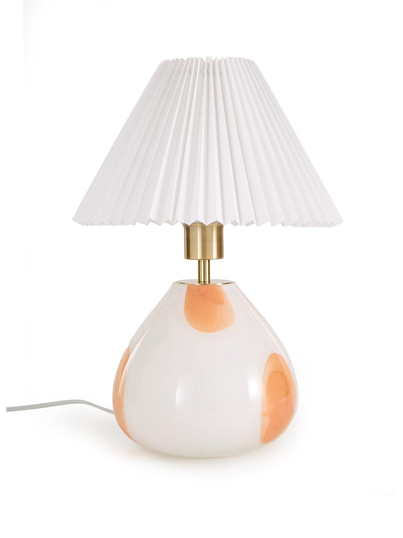 the-very-collection-spotted-glass-table-lamp-with-pleated-shadestillFront