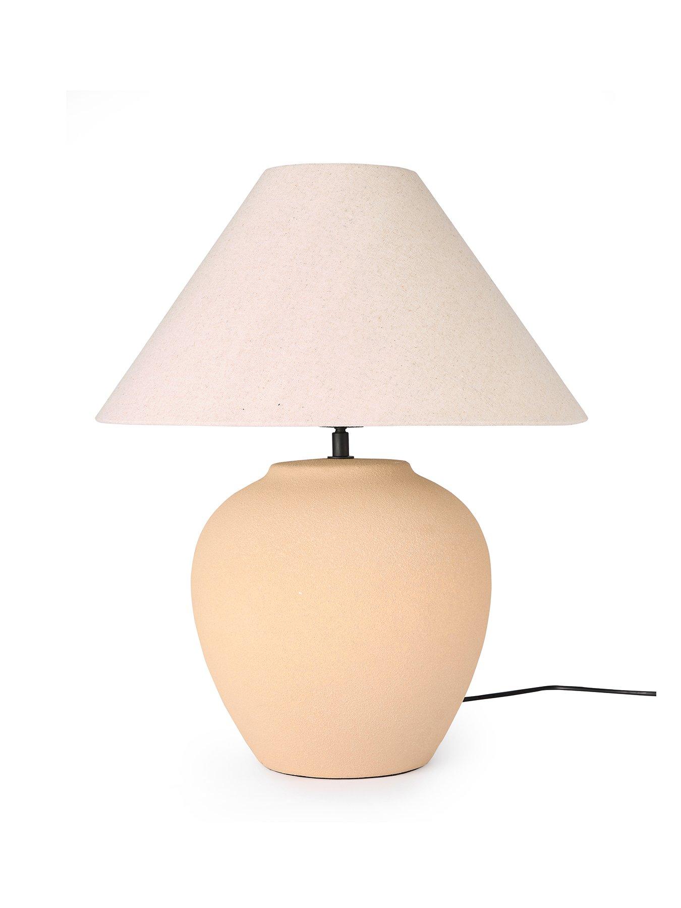 Image 2 of 6 of The Very Collection Large Ceramic Table Lamp - Clay