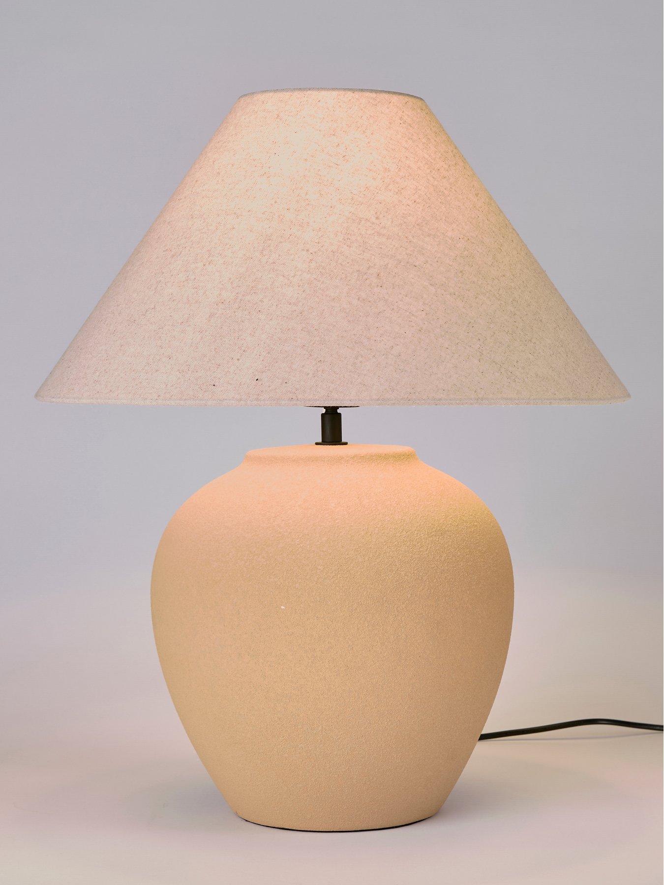 Image 3 of 6 of The Very Collection Large Ceramic Table Lamp - Clay