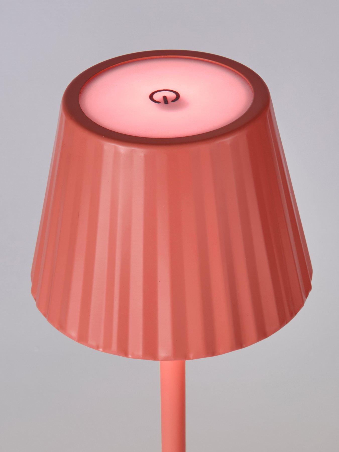 Image 6 of 7 of The Very Collection Rechargeable Table Lamp With Ribbed Shade