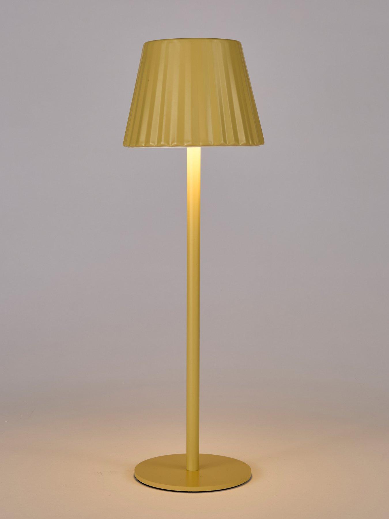 Image 3 of 7 of The Very Collection Rechargeable Table Lamp With Ribbed Shade