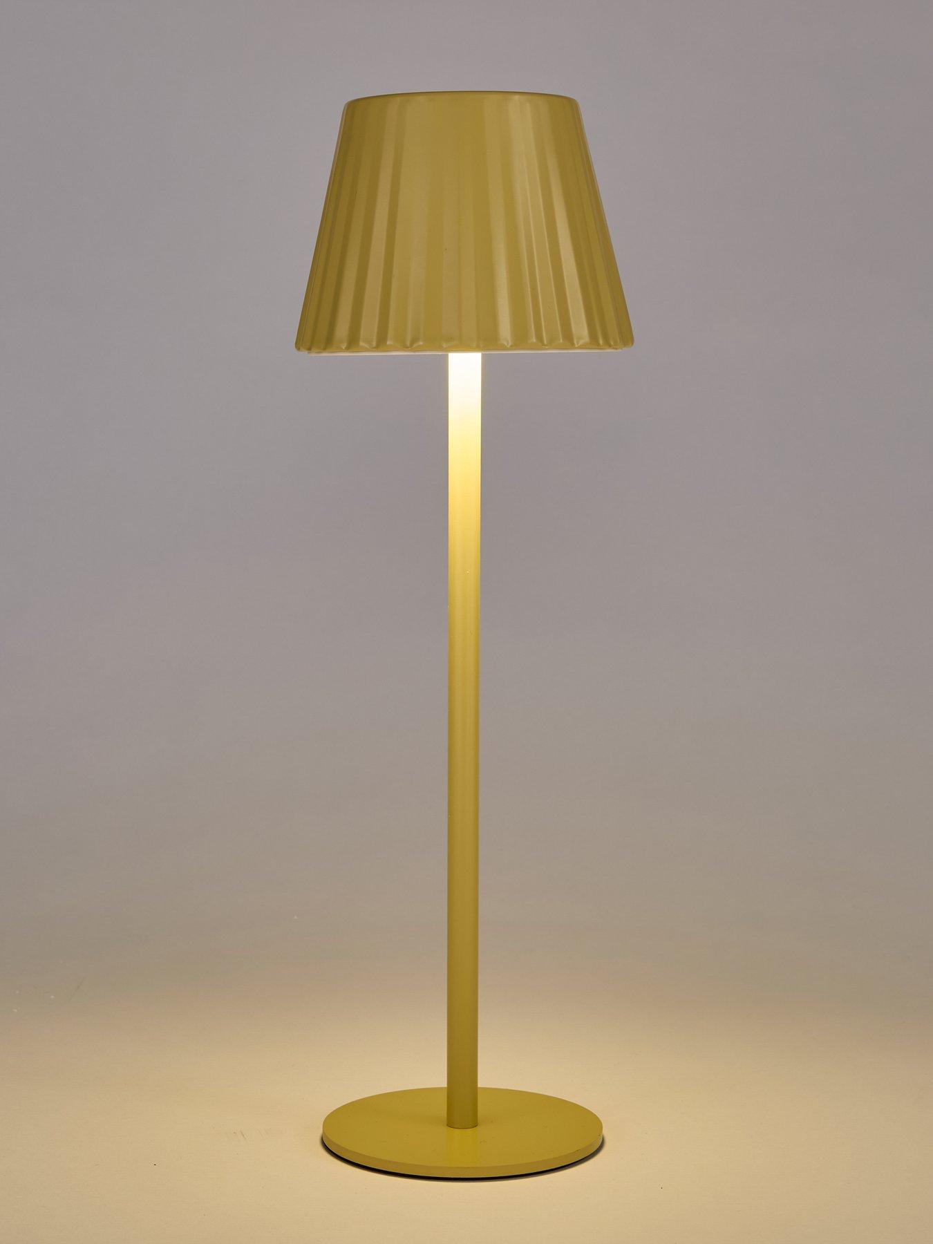 Image 5 of 7 of The Very Collection Rechargeable Table Lamp With Ribbed Shade