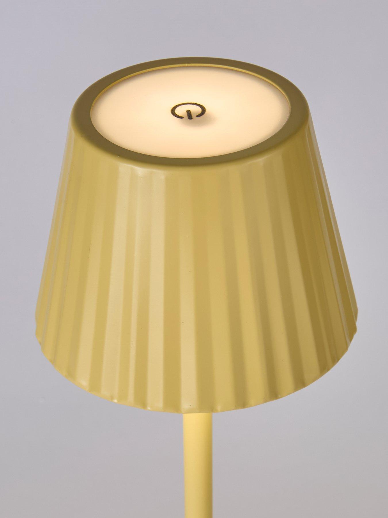 Image 6 of 7 of The Very Collection Rechargeable Table Lamp With Ribbed Shade