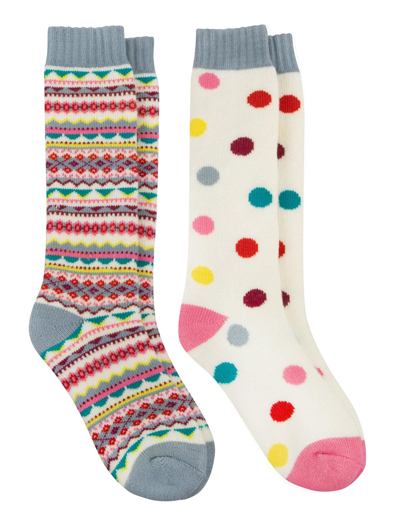 totes-totes-toasties-ladies-welly-boot-socks-twin-pack-multi