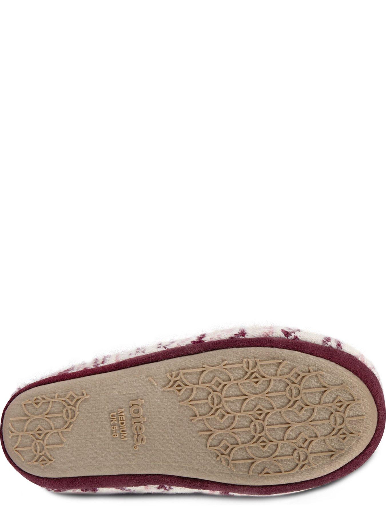 Image 3 of 5 of TOTES Totes Toasties Ladies Fair Isle Knit Boot Slippers With Faux Fur Cuff - Fair Isle