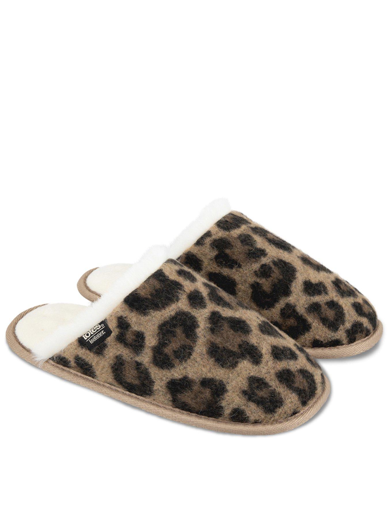Image 1 of 4 of Totes Isotoner Isotoner Ladies Animal Fur Mule - Animal Print
