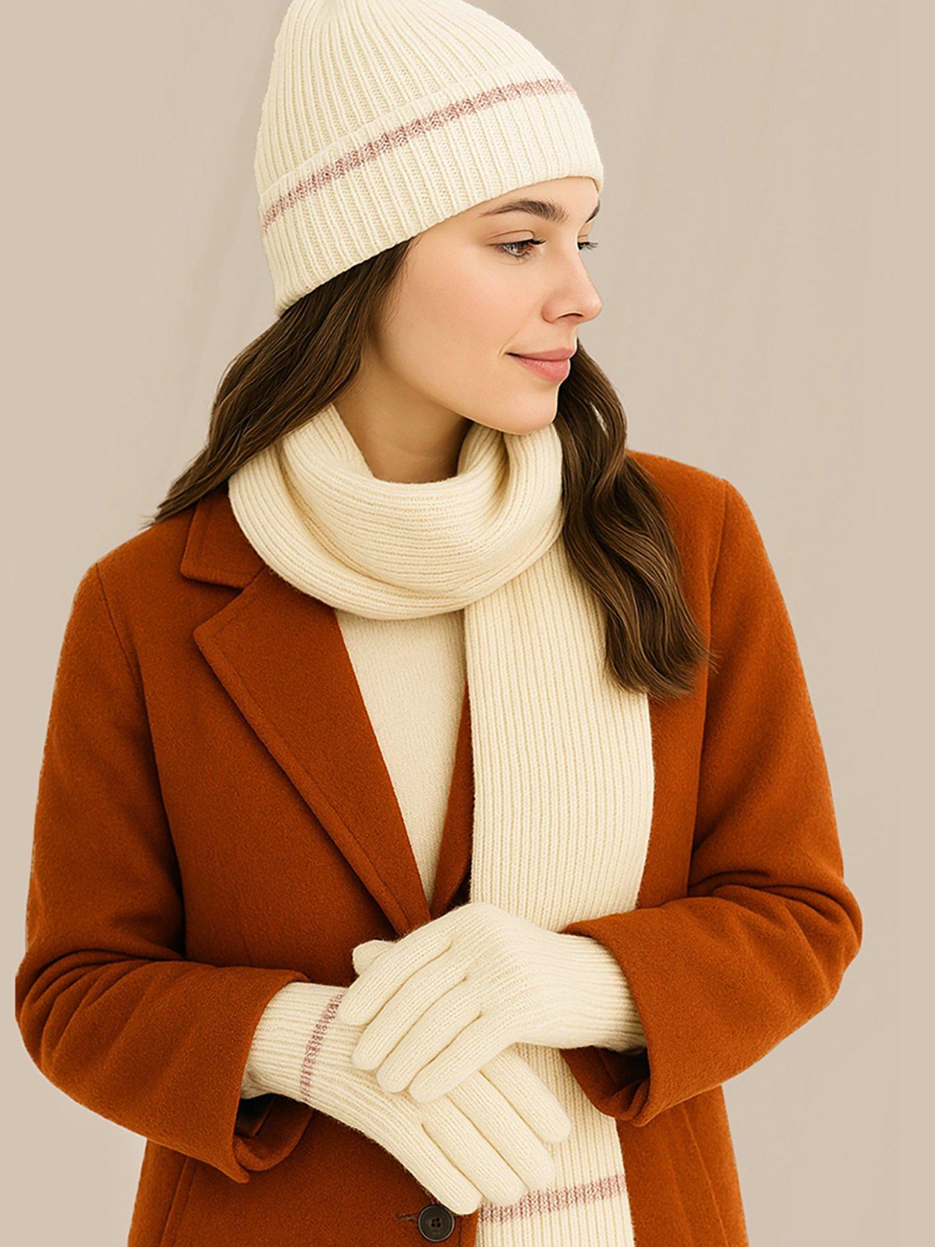 Image 2 of 3 of TOTES Totes Toasties Ladies Knitted Hat Scarf &amp; Glove Gift Set - Oat