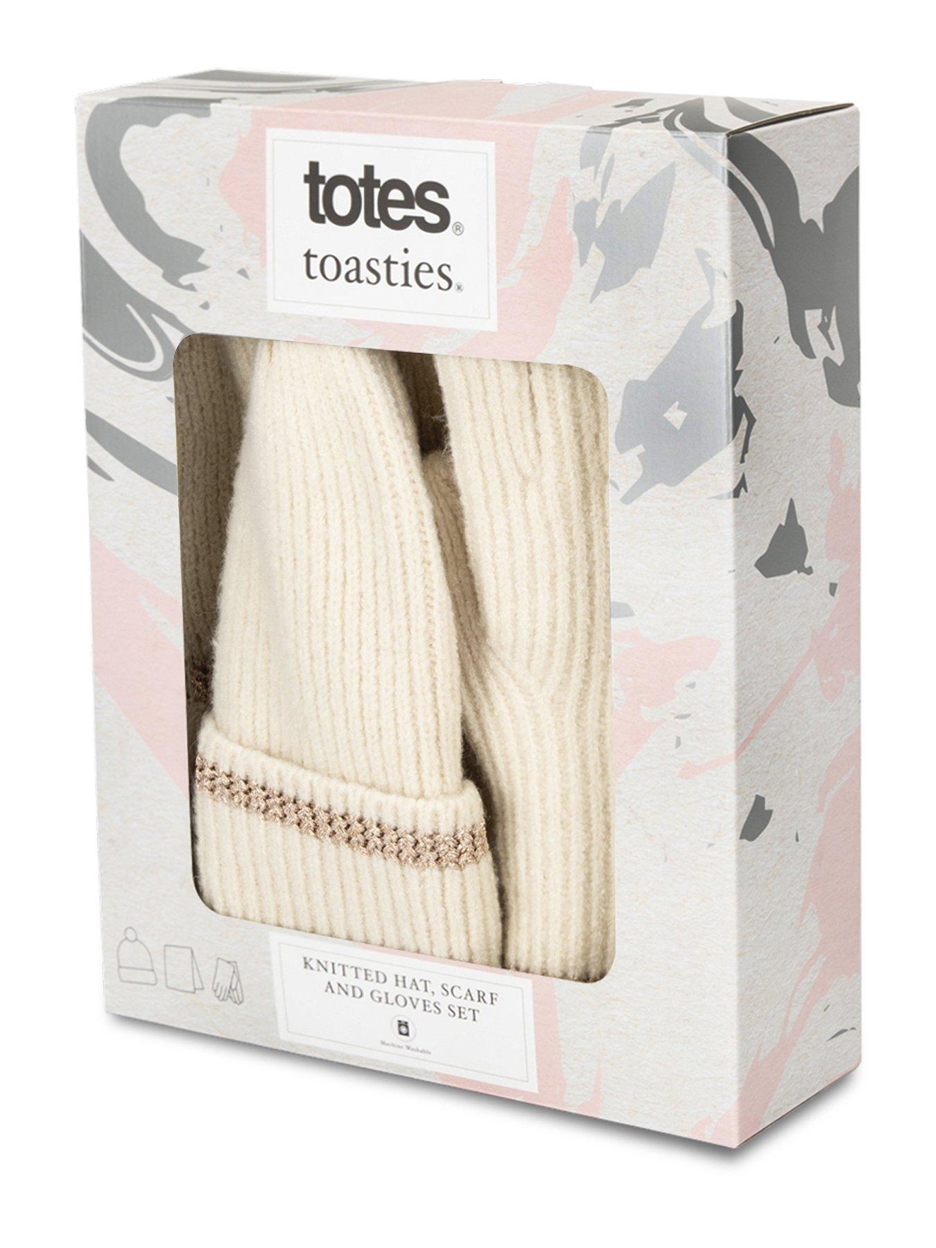 Image 3 of 3 of TOTES Totes Toasties Ladies Knitted Hat Scarf &amp; Glove Gift Set - Oat