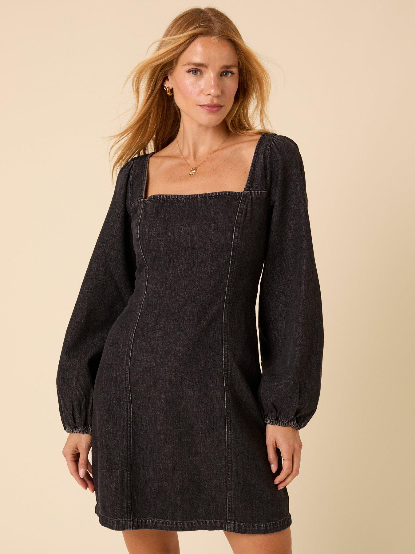 Nobodys Child Denim Porth Mini Dress - Black