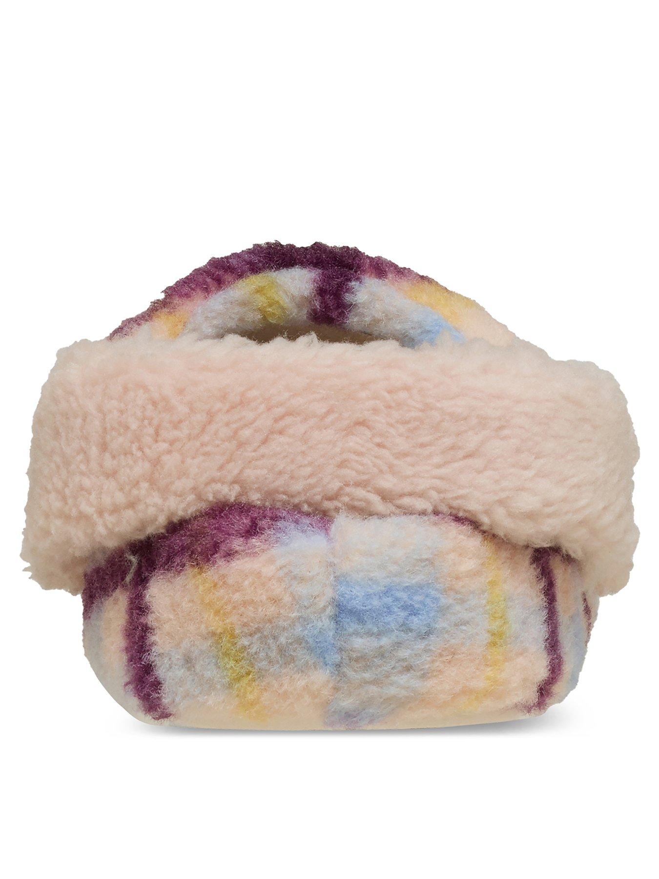 Image 3 of 6 of Crocs Classic Cozzzy Plaid Slippers - Pink