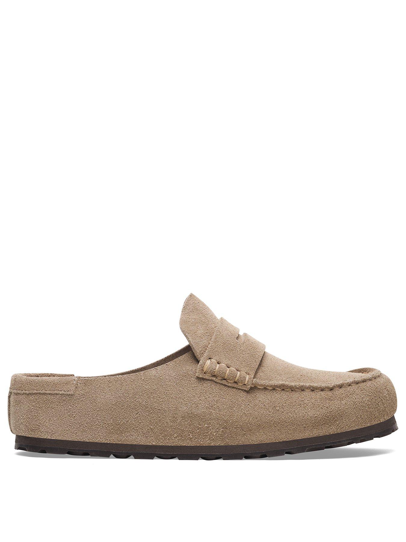 Image 2 of 3 of Birkenstock Womens Naples Wrapped Suede Leather Loafer - Taupe