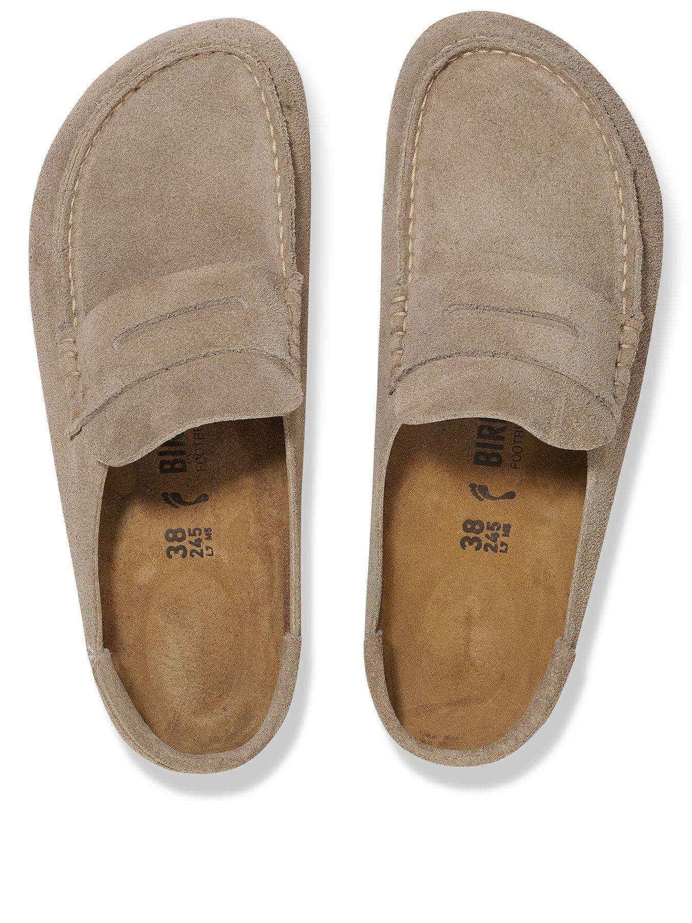 Image 3 of 3 of Birkenstock Womens Naples Wrapped Suede Leather Loafer - Taupe