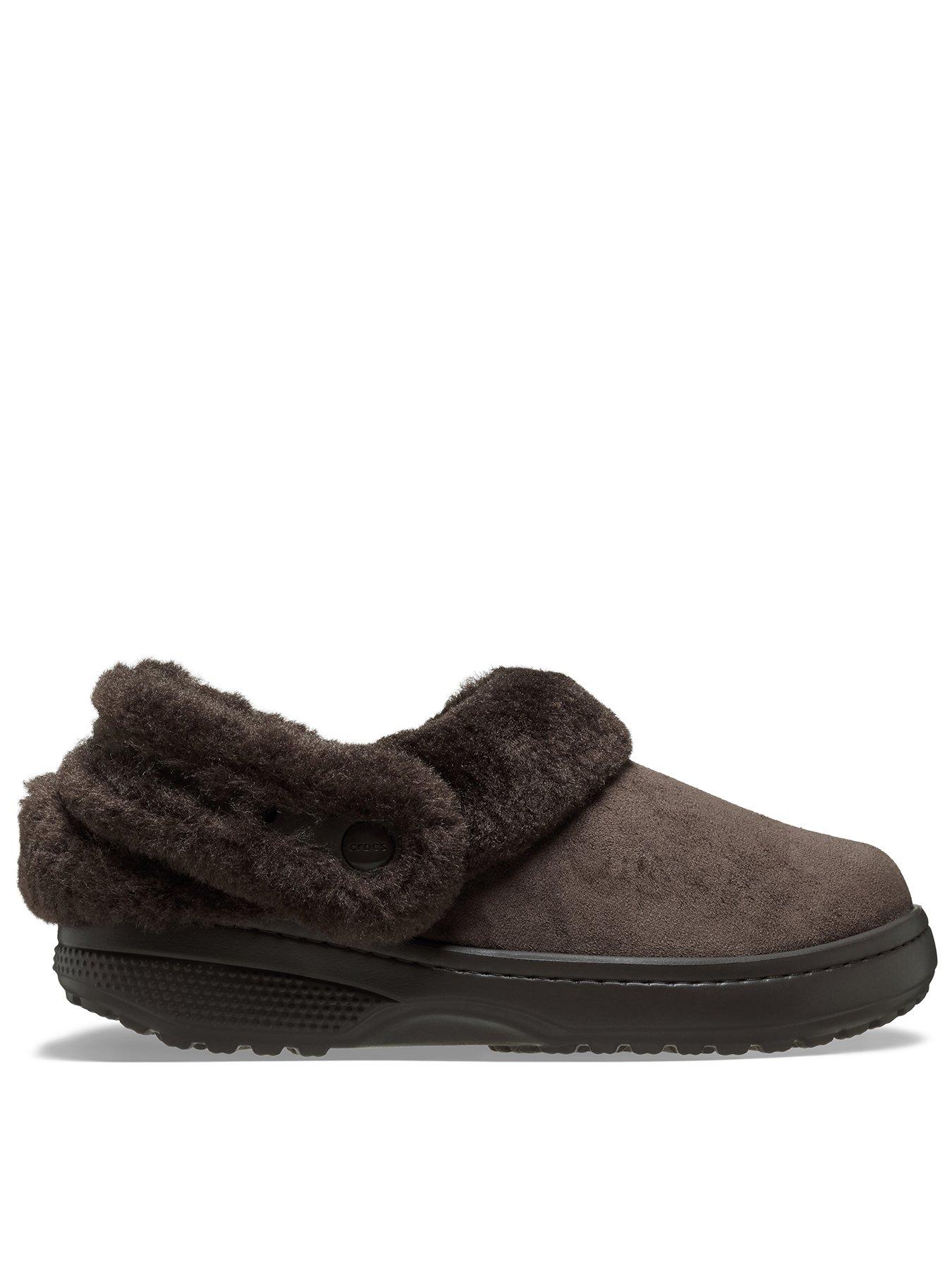 crocs-classic-unfurgettable-sueded-clog-espresso-brown
