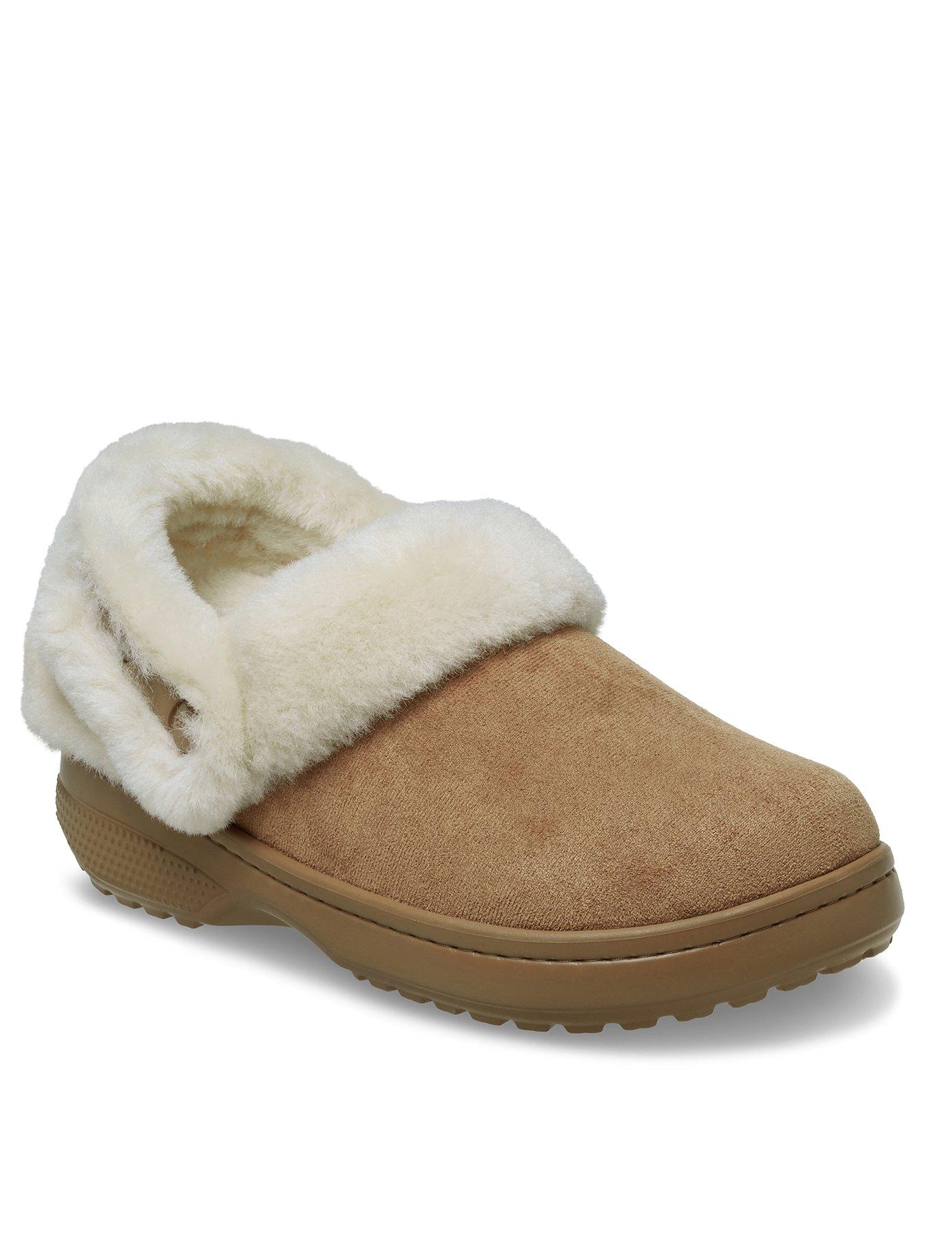 Image 2 of 6 of Crocs Classic Unfurgettable Faux Suede Clog - Sepia Brown