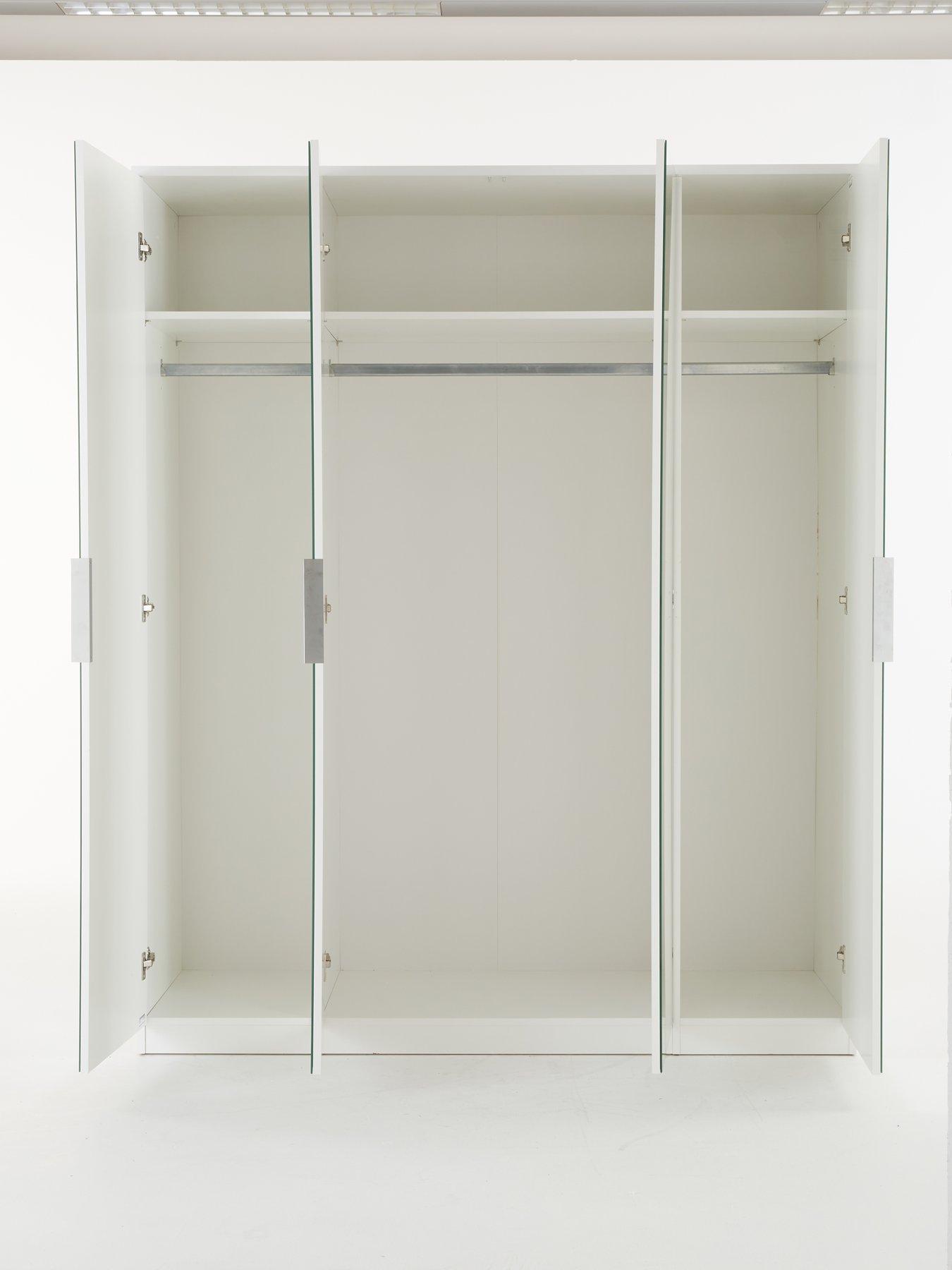 Image 4 of 7 of The Very Collection Palma&nbsp;4 Door Mirrored Wardrobe - White - FSC&reg; Certified