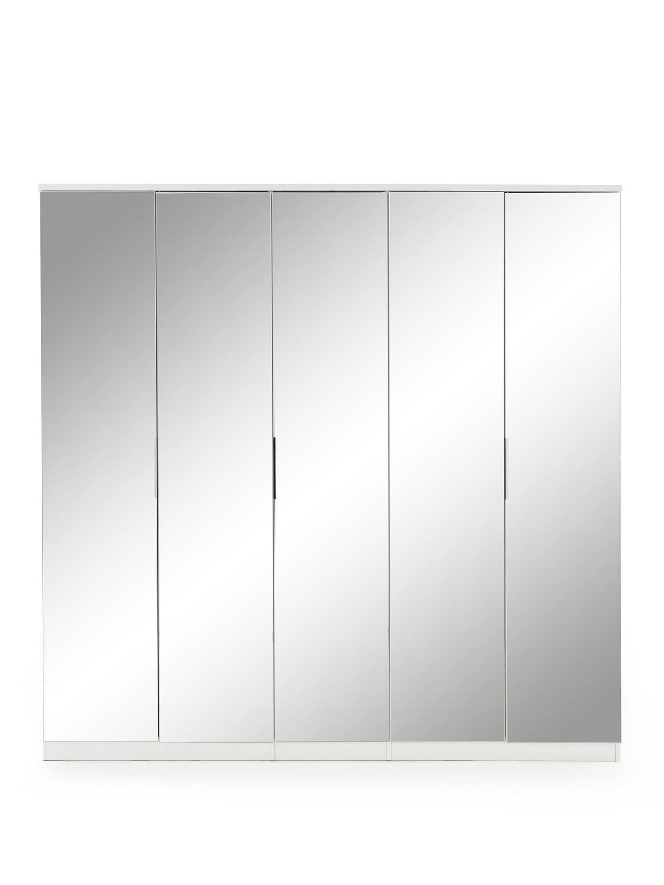 the-very-collection-palmanbsp5-door-mirrorednbspwardrobe-white-fscreg-certifiedstillFront