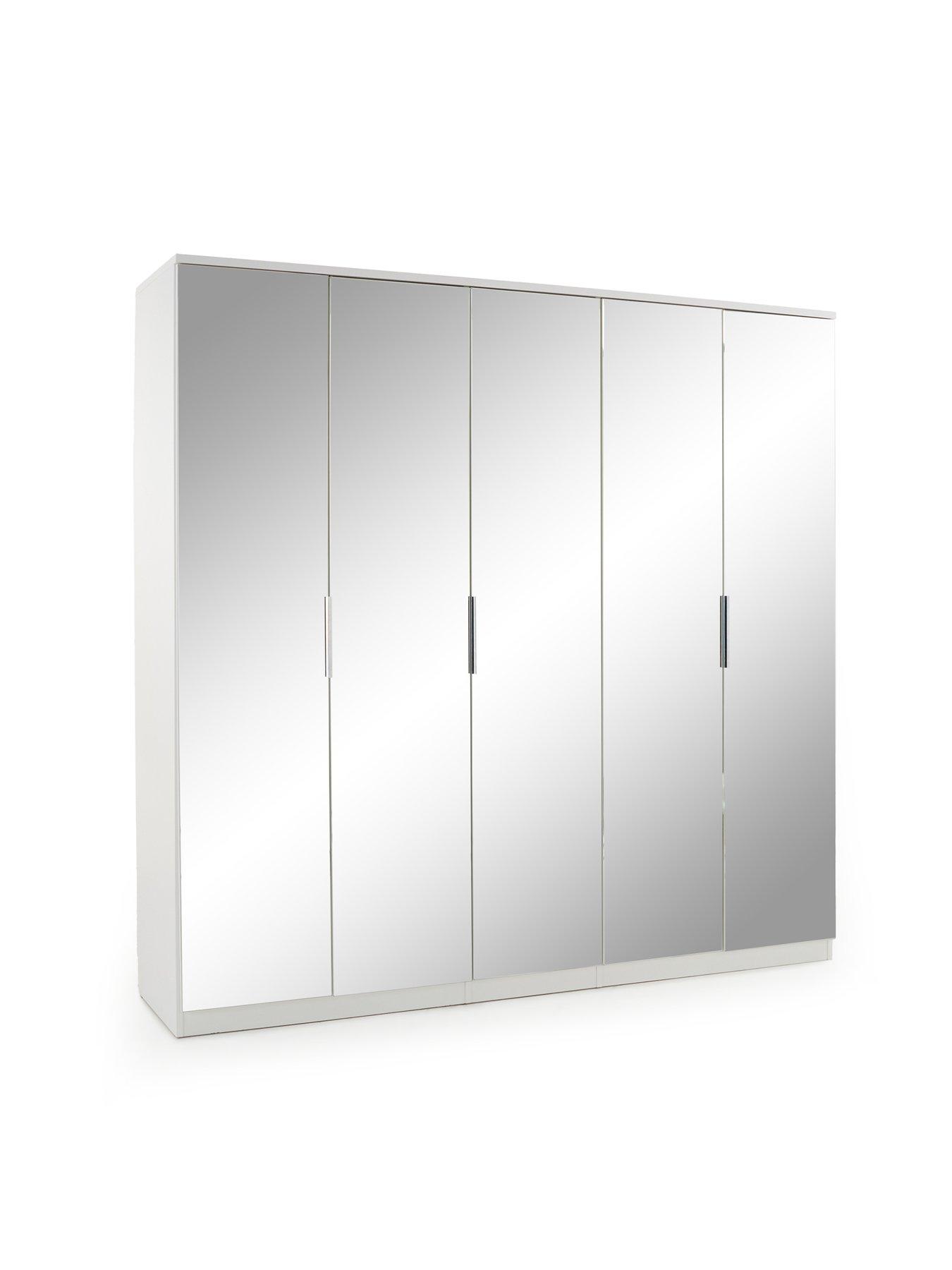 the-very-collection-palmanbsp5-door-mirrorednbspwardrobe-white-fscreg-certifiedback