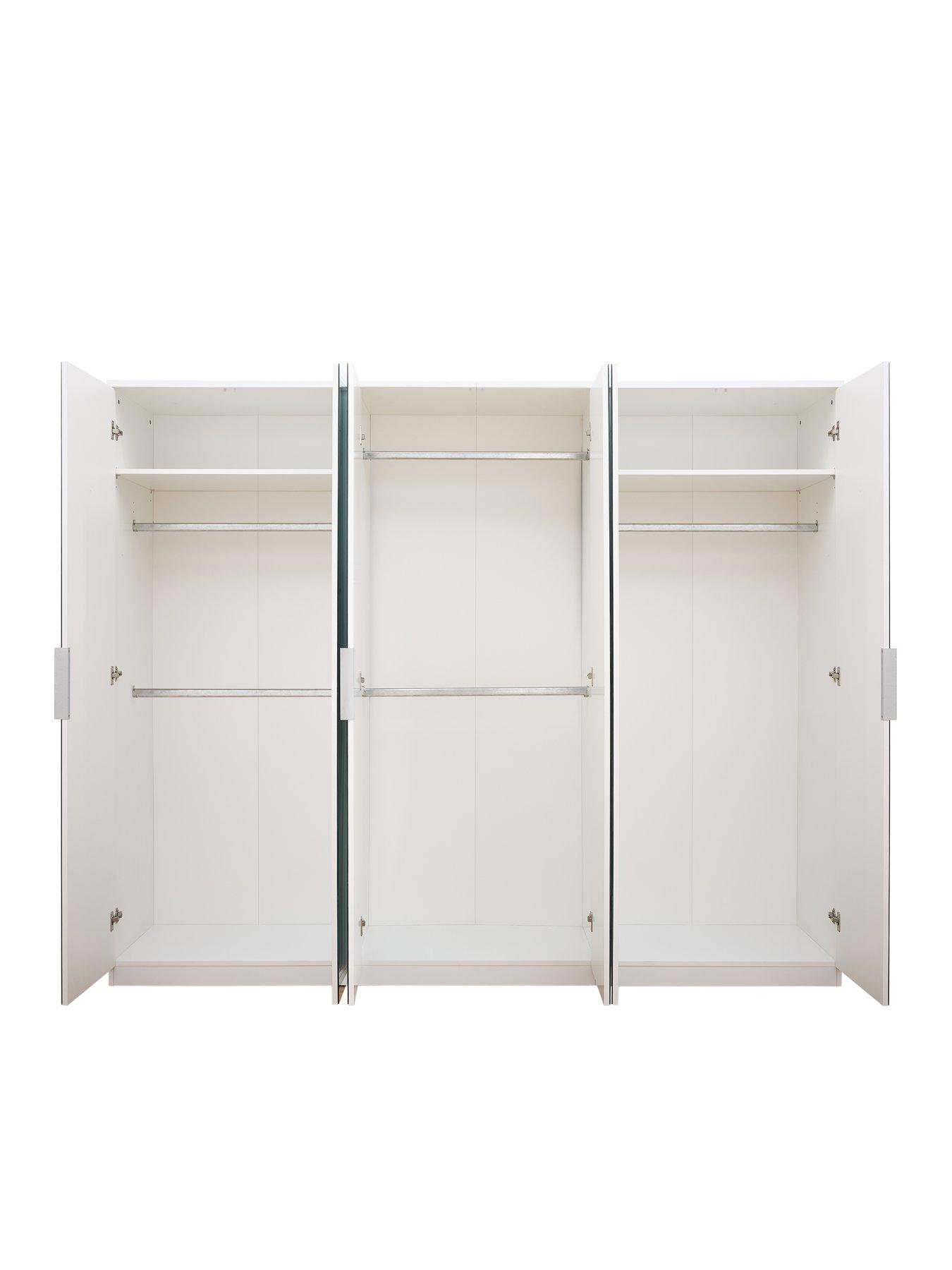 the-very-collection-palmanbsp6-door-mirrored-wardrobe-whiteoutfit