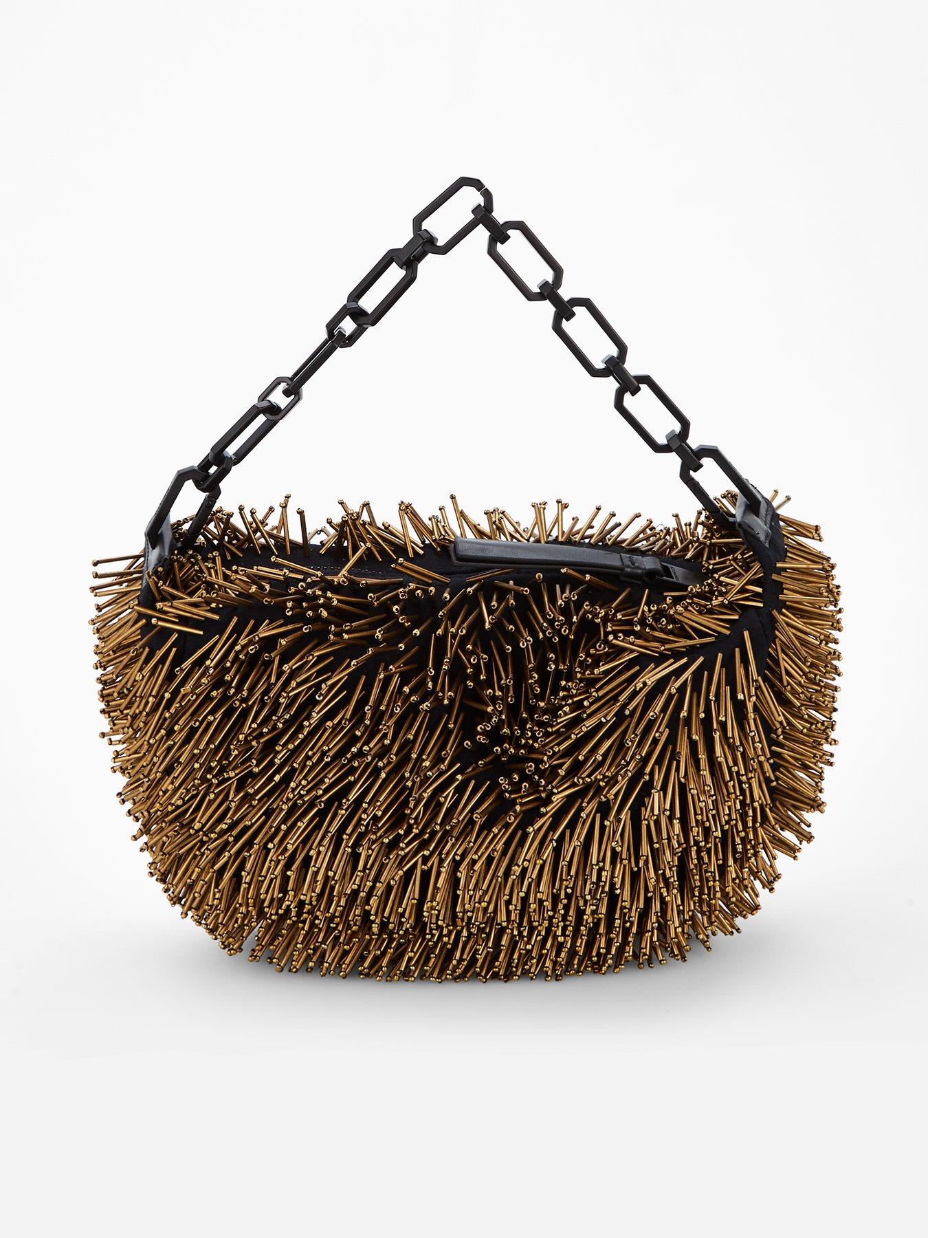 AllSaints Madea Chain Bead Bag - Gold