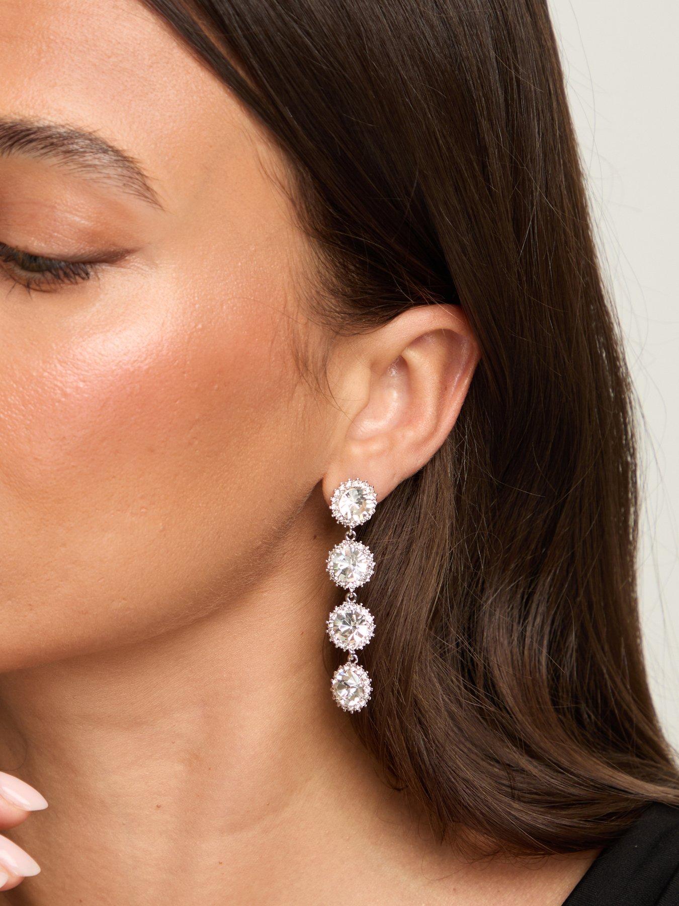 Image 3 of 3 of Jon Richard Crystal Statement Drop Earring