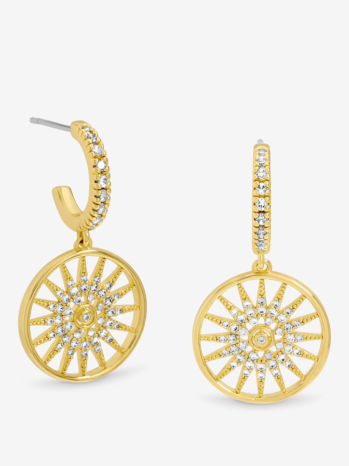 inicio-14k-gold-plated-celestial-charm-hoop-earrings