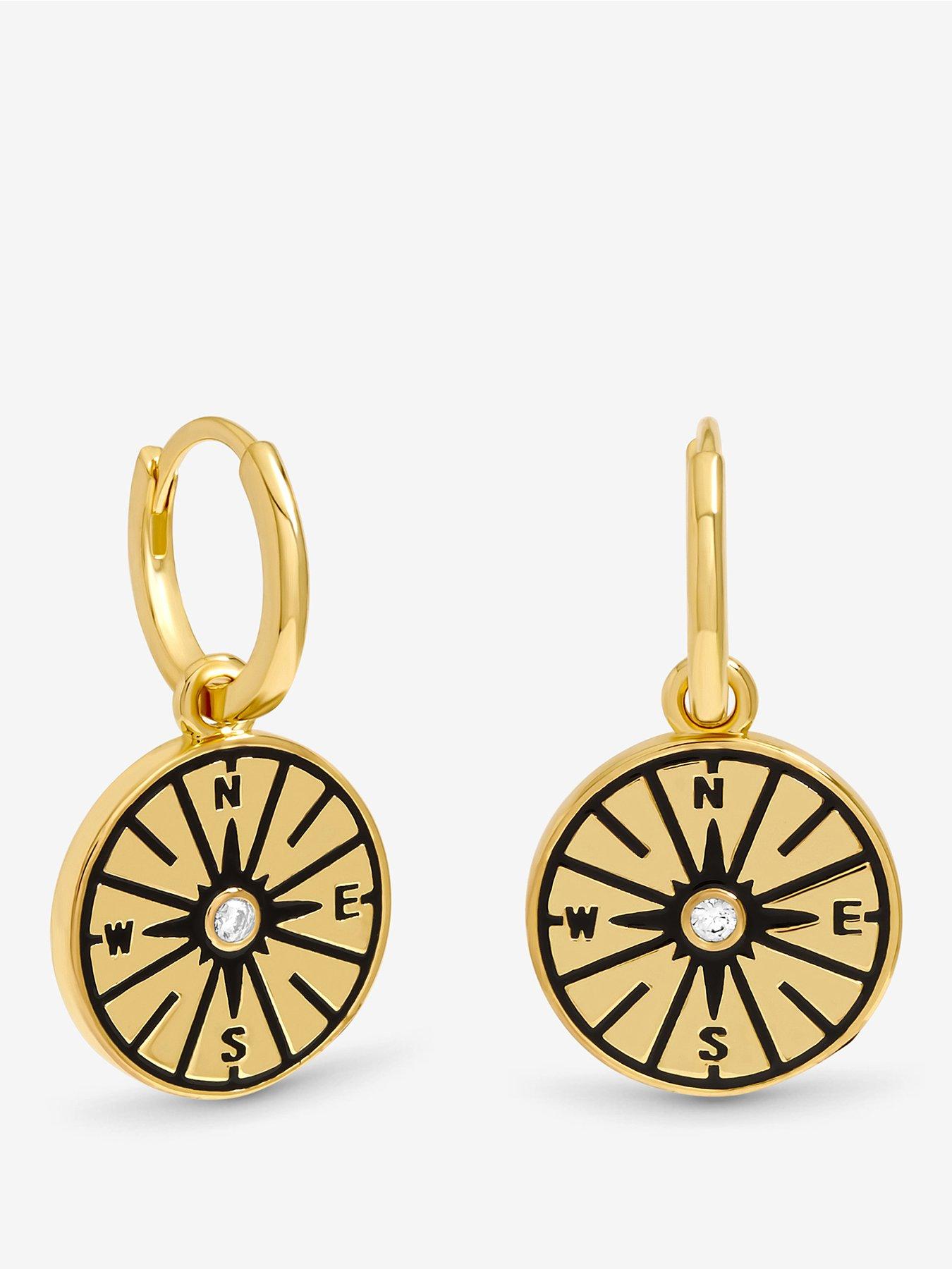 inicio-14k-gold-plated-and-jet-compass-earrings