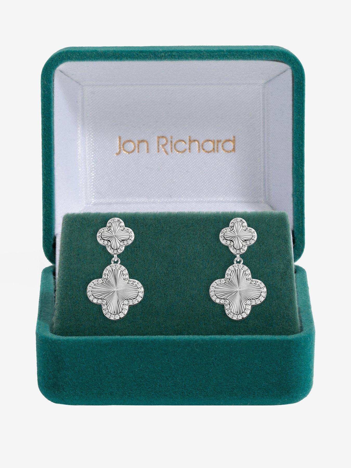 jon-richard-rhodium-plated-and-diamond-clover-double-drop-earrings-gift-box