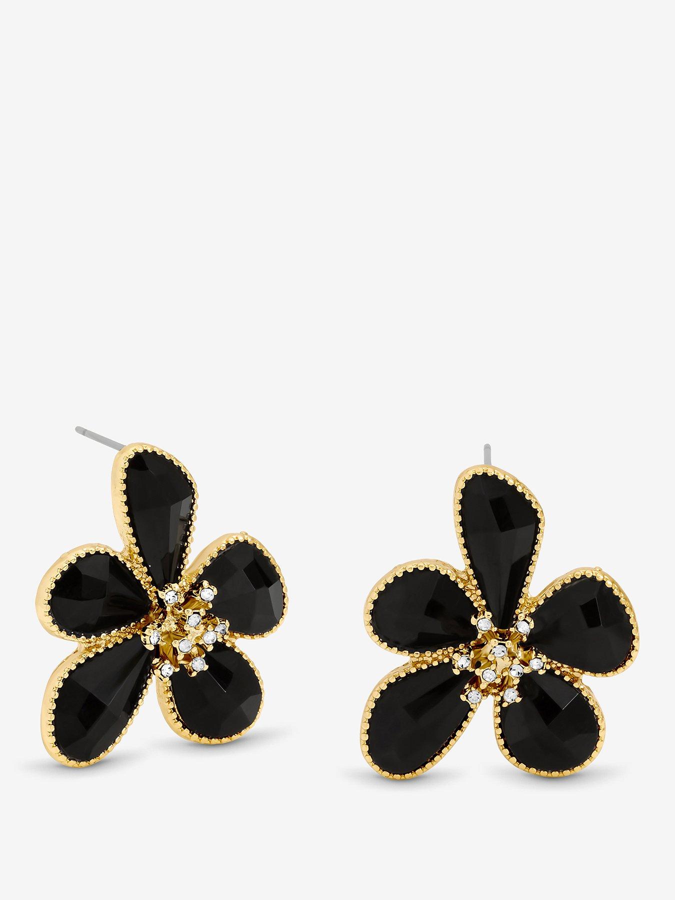 mood-mood-gold-jet-glass-facet-flower-stud-earringsfront