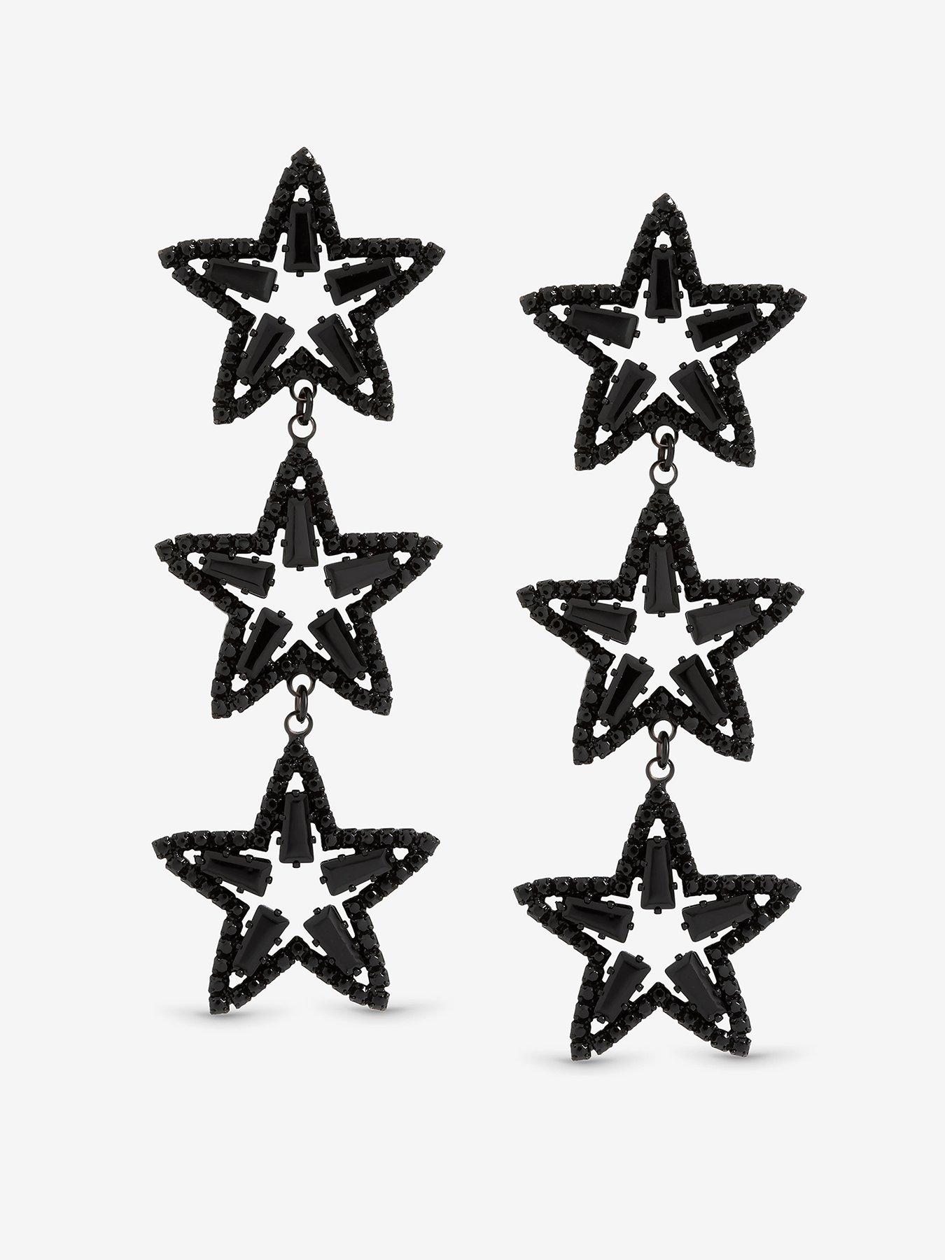 mood-jet-crystal-triple-star-statement-drop-earringsfront