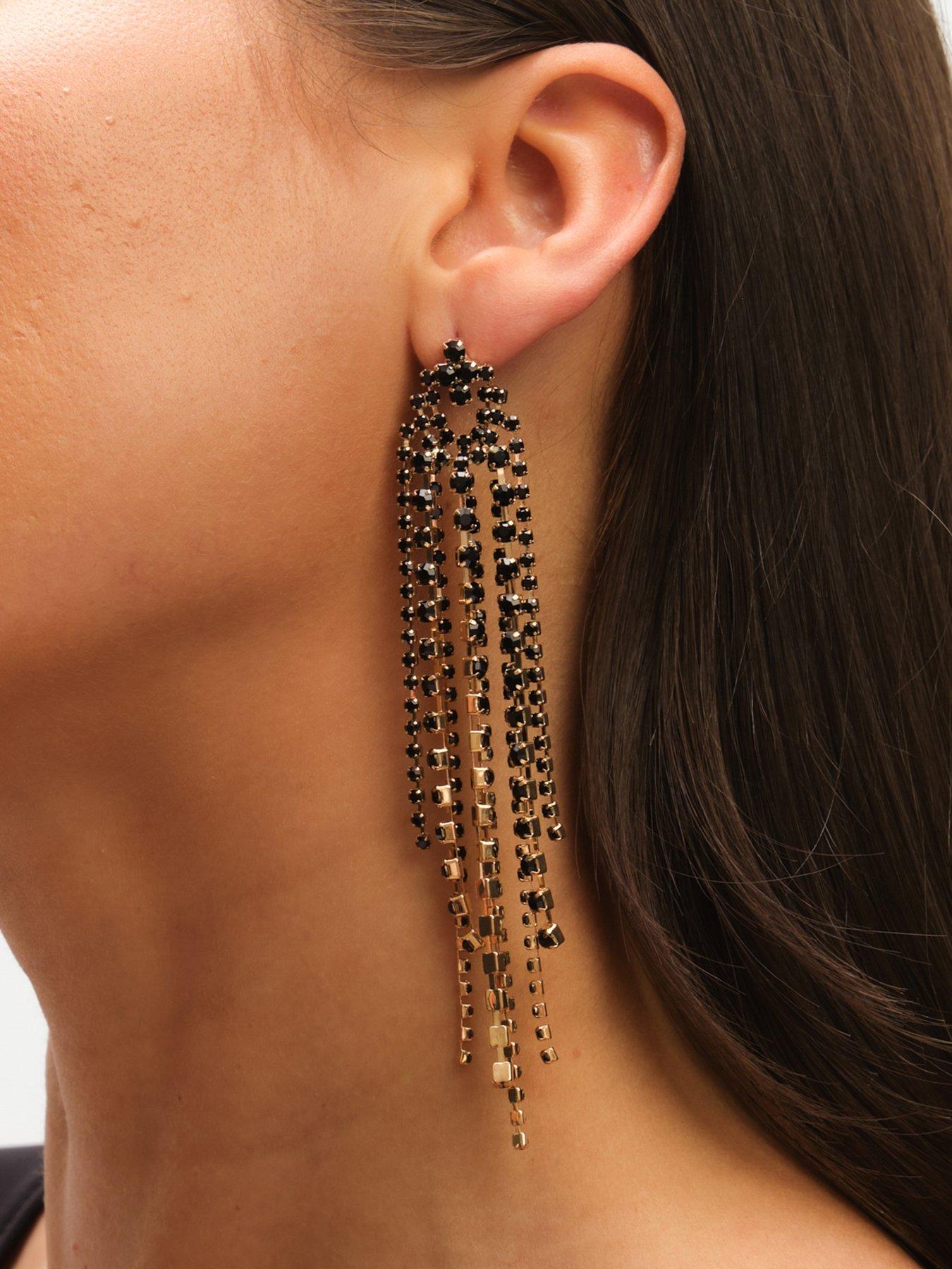 mood-jet-crystal-multi-strand-long-statement-drop-earringsback