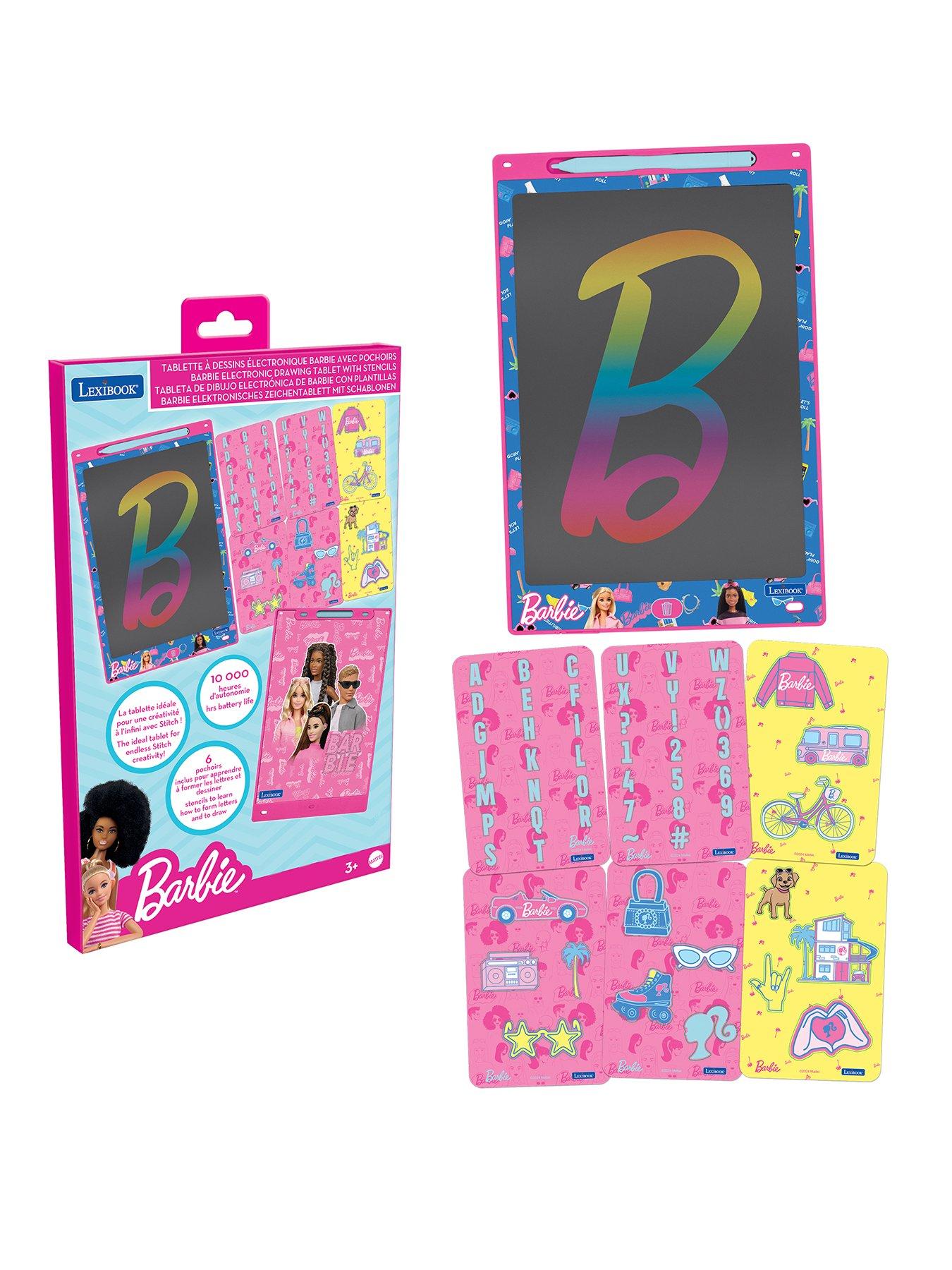 Image 1 of 7 of Barbie Barbie 11'' multicolor E-ink learning drawing Tablet with stencils