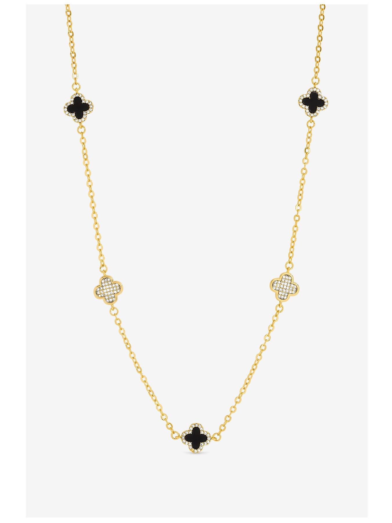 jon-richard-jon-richard-gold-plated-pave-and-jet-clover-necklace